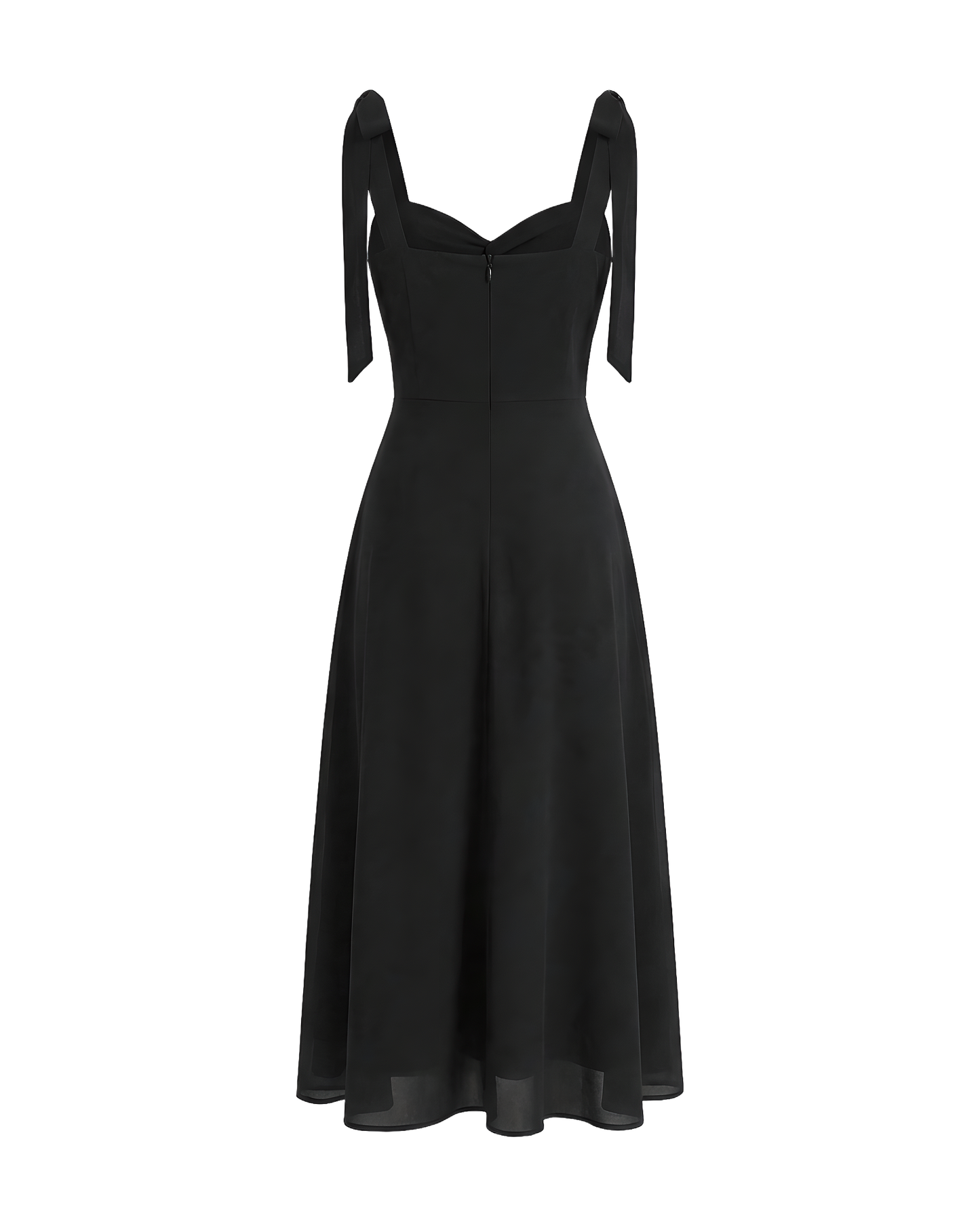Tie Strap Sweetheart Midi Dress