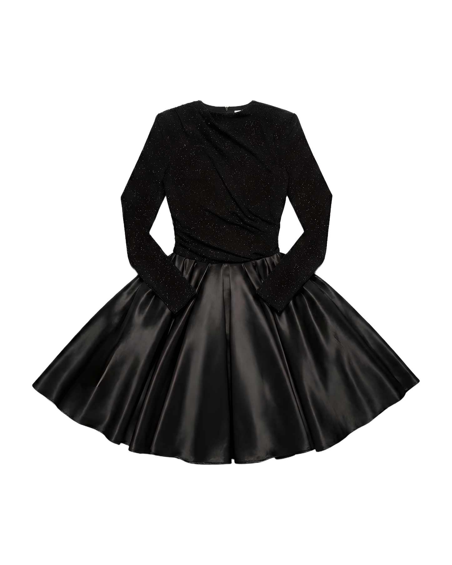 Glitter Bodice Flare Party Dress