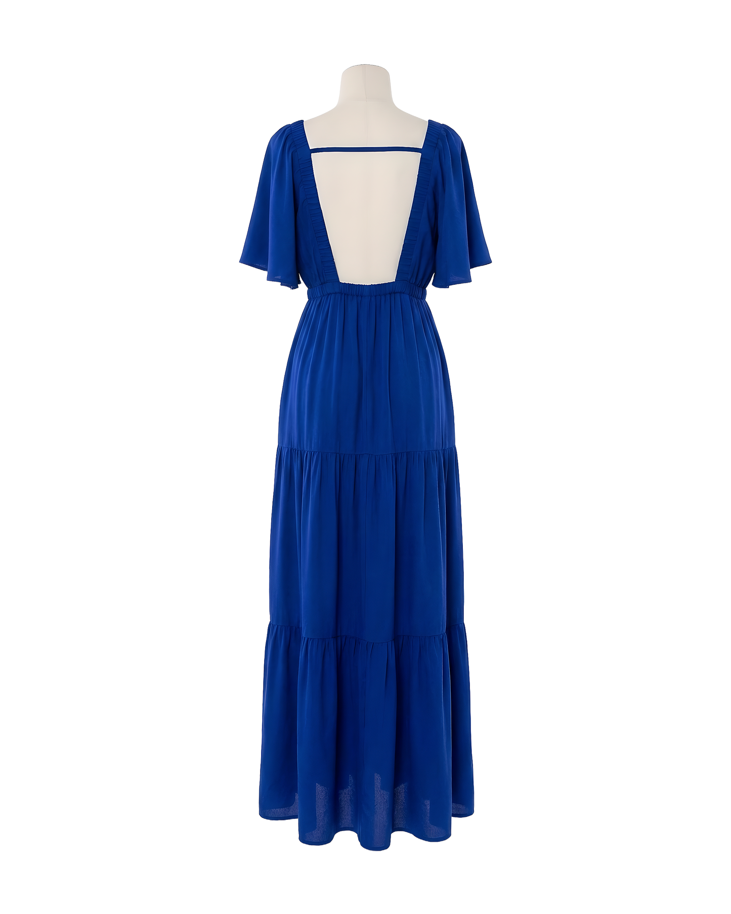 Deep V Tiered Maxi Dress