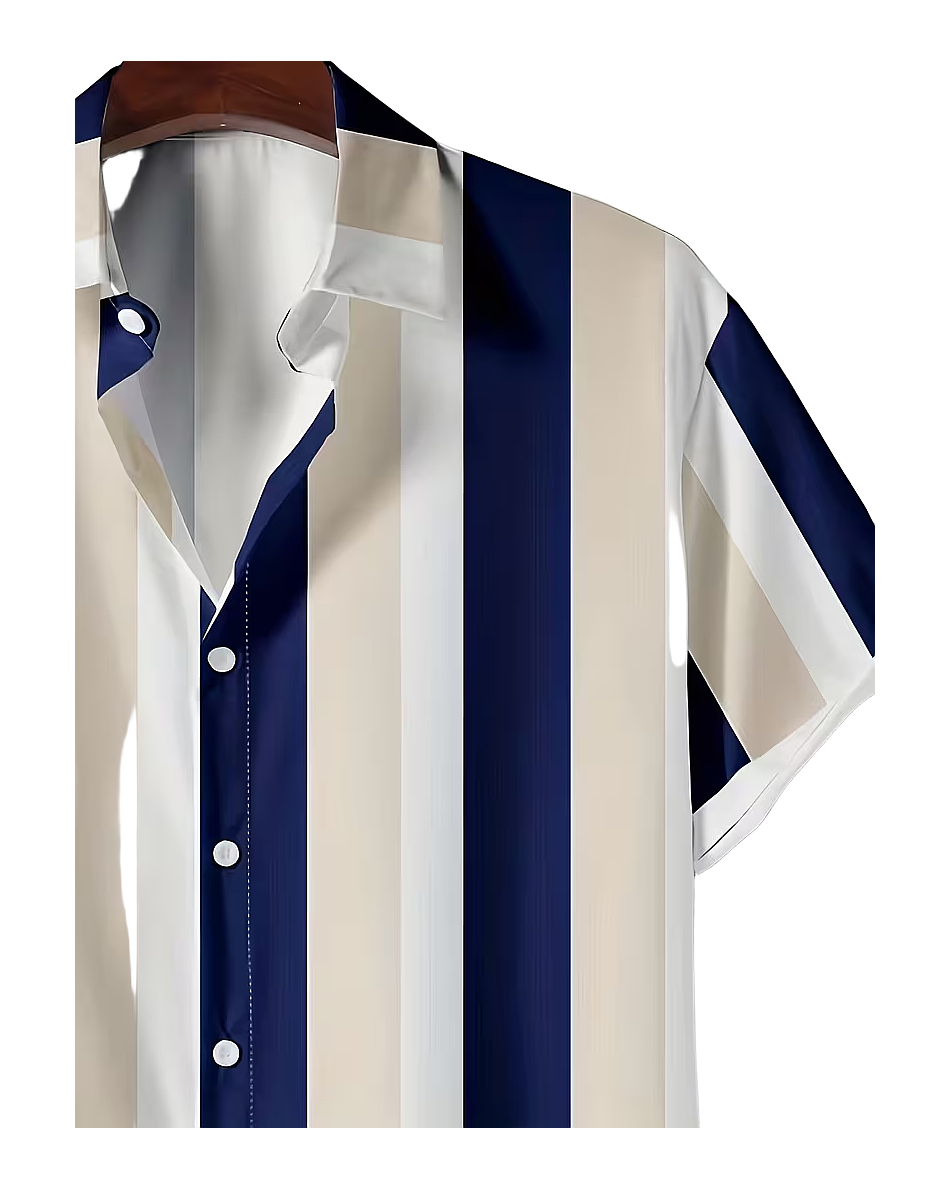 Vertical Stripe Casual Shirt