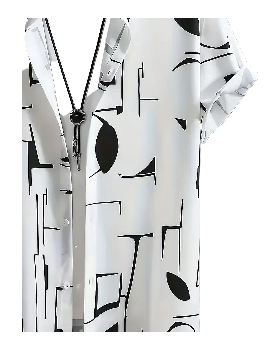 Geometric Print Casual Shirt