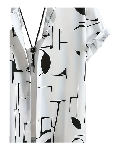 Geometric Print Casual Shirt