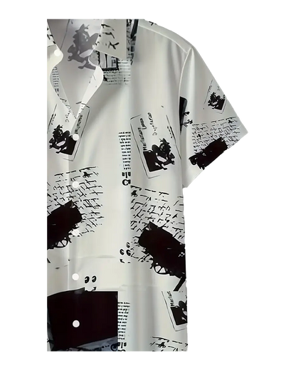 Abstract Print Street Casual Shirt