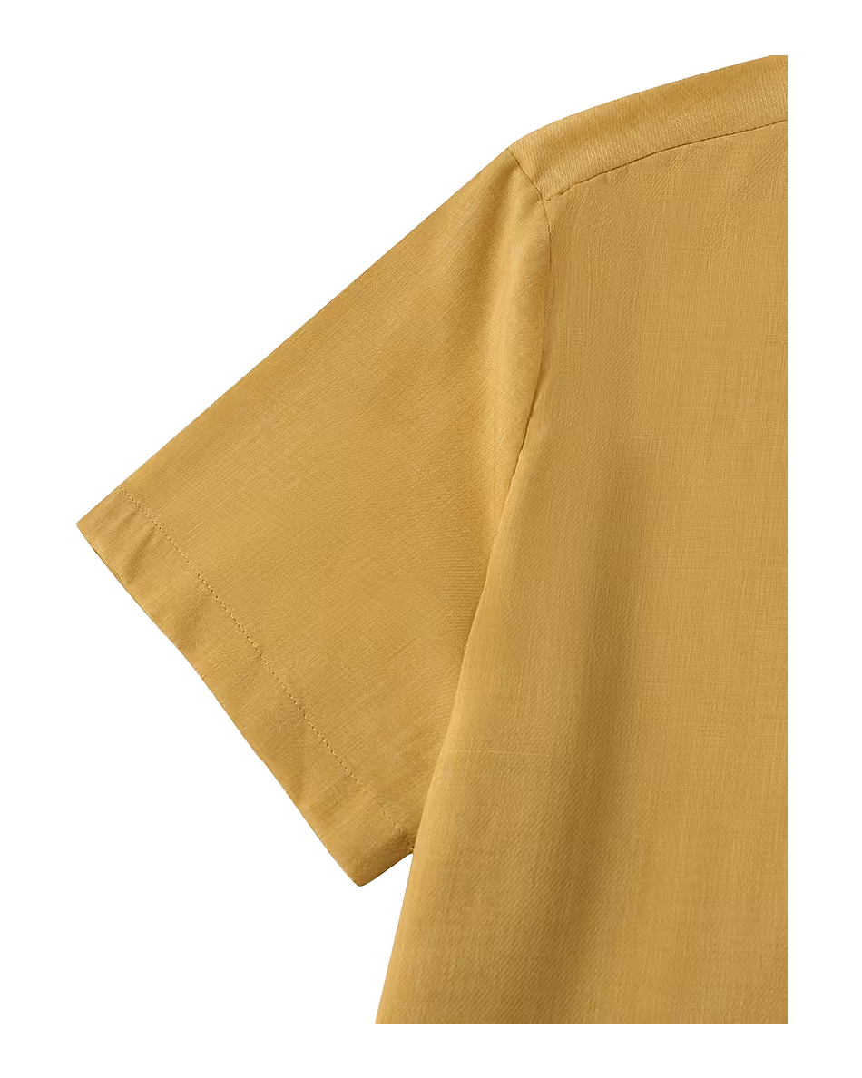 Relaxed Fit Short Sleeve Button Shirt