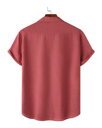 Relaxed Fit Short Sleeve Button Shirt