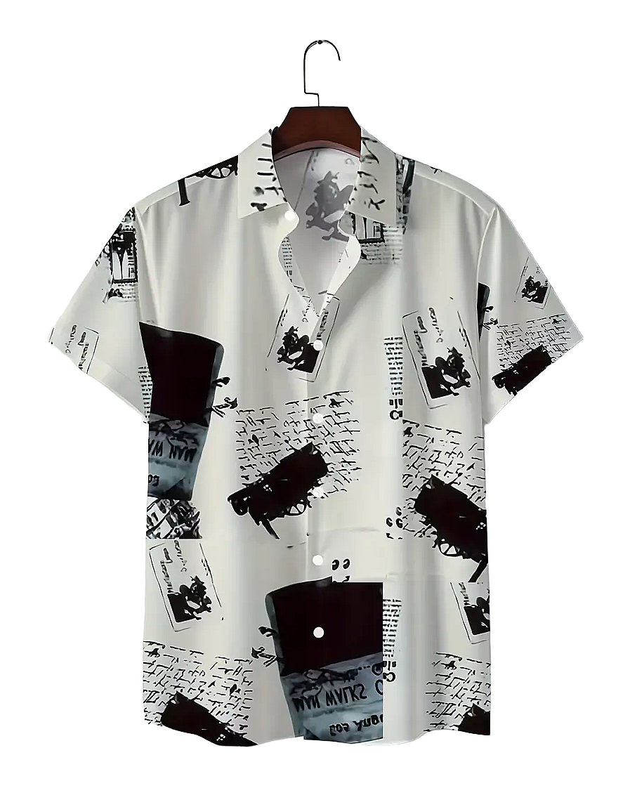 Abstract Print Street Casual Shirt