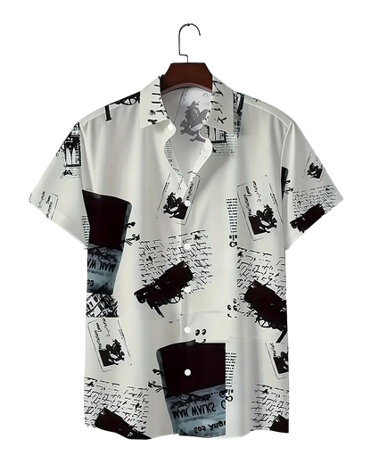 Abstract Print Street Casual Shirt