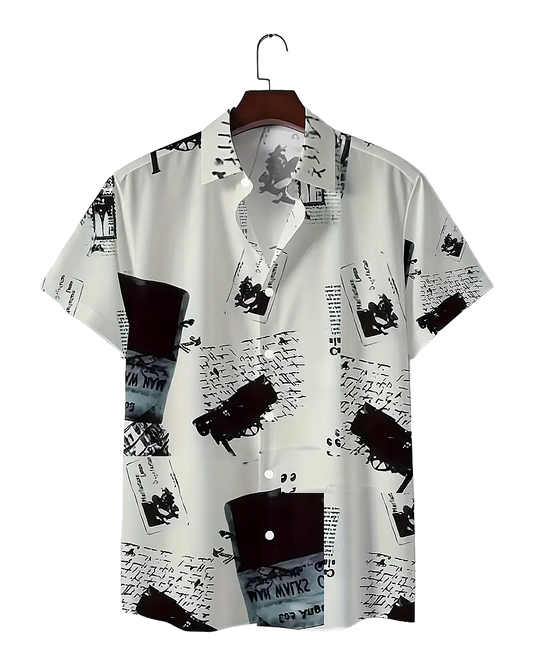Abstract Print Street Casual Shirt
