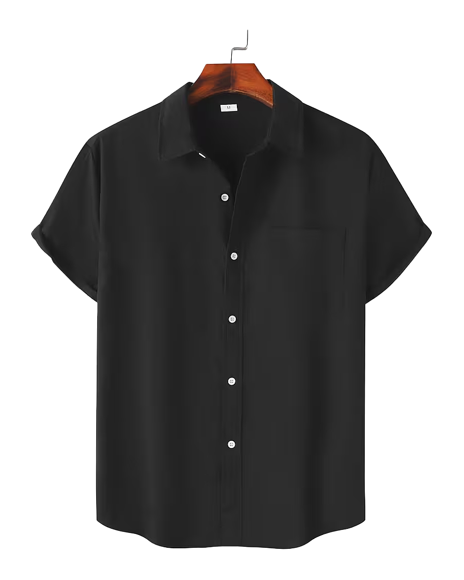 Relaxed Fit Short Sleeve Button Shirt
