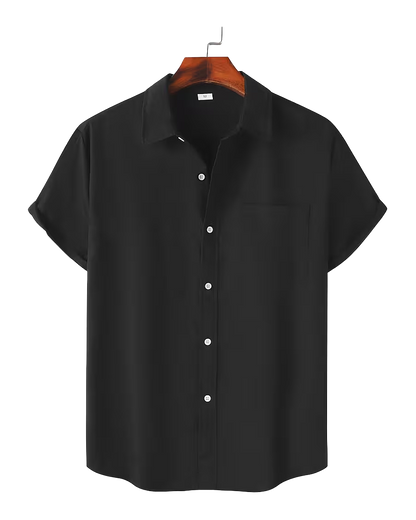 Relaxed Fit Short Sleeve Button Shirt