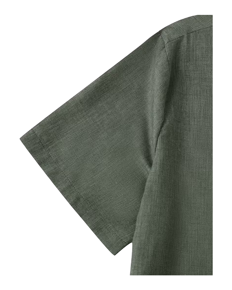 Relaxed Fit Short Sleeve Button Shirt