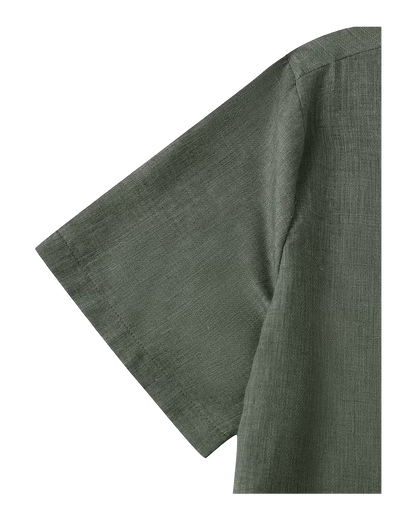 Relaxed Fit Short Sleeve Button Shirt