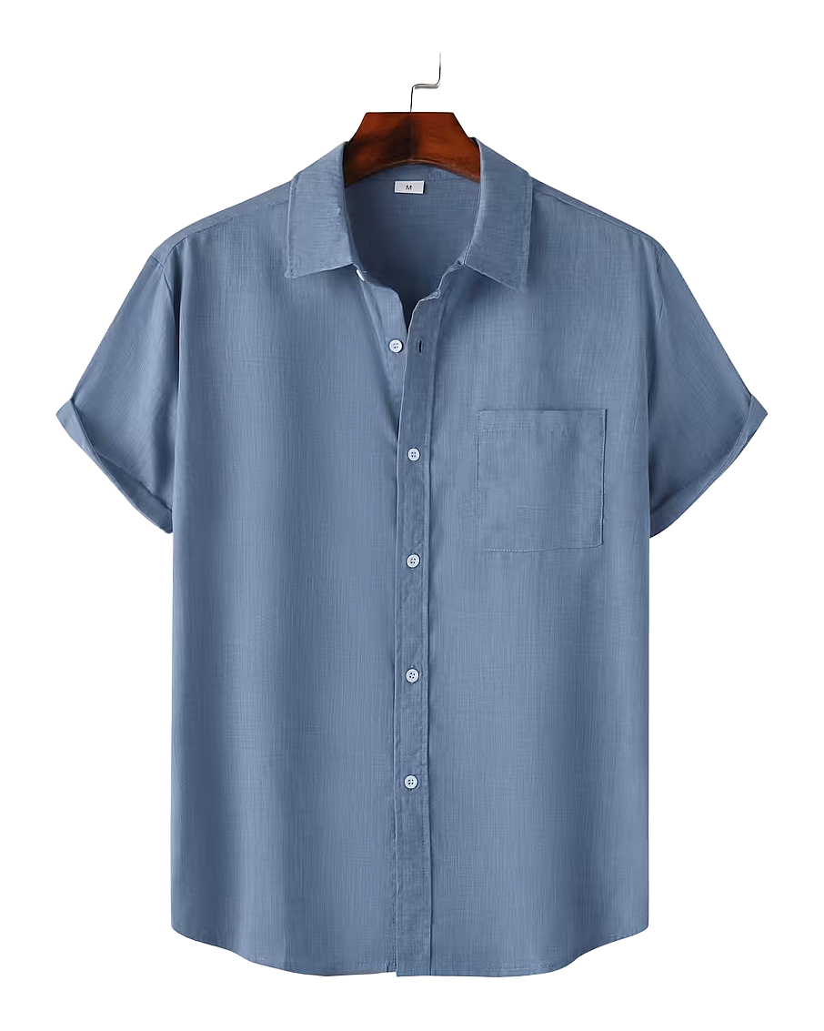Relaxed Fit Short Sleeve Button Shirt