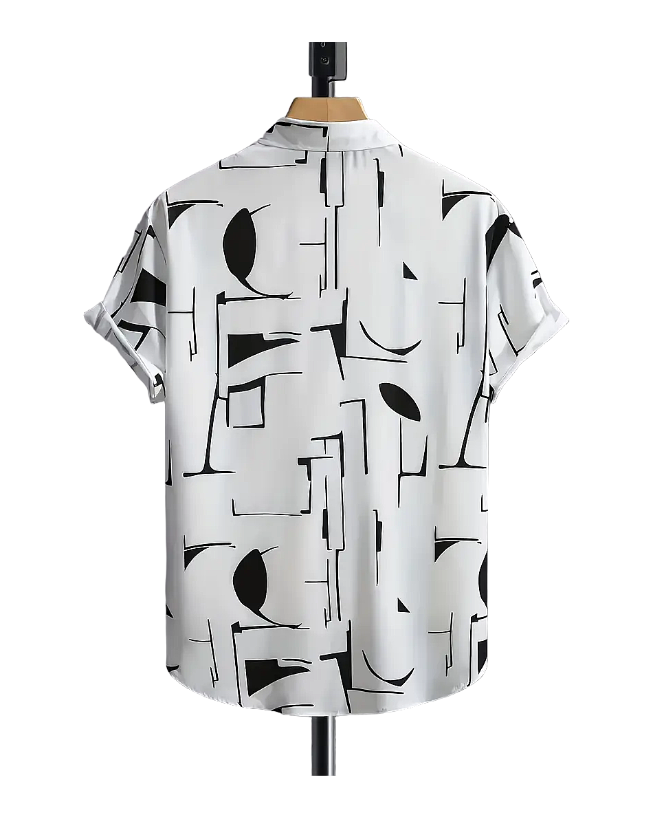 Geometric Print Casual Shirt