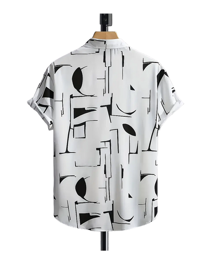 Geometric Print Casual Shirt