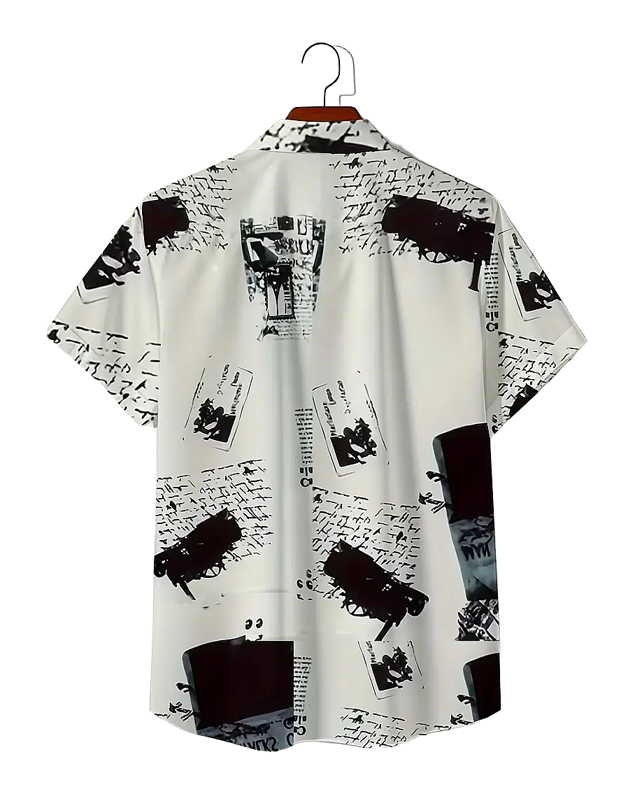Abstract Print Street Casual Shirt