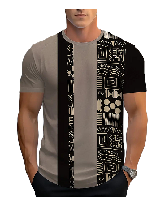Monochromatic Tribal Stripe Tee