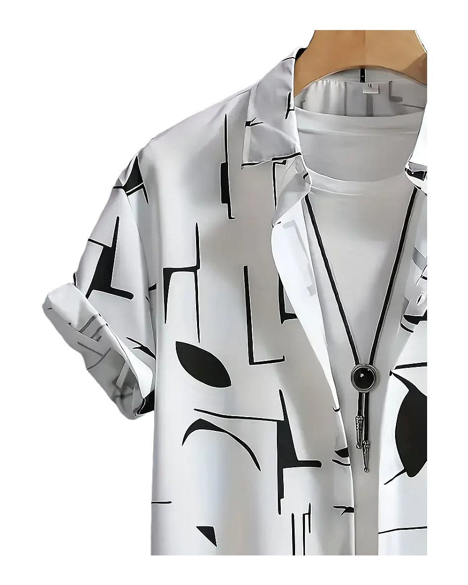 Geometric Print Casual Shirt