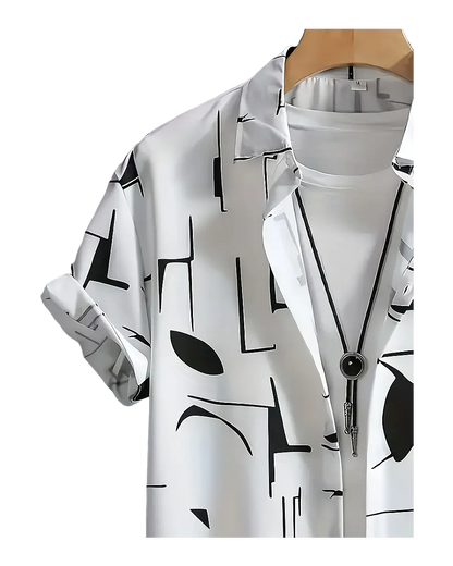 Geometric Print Casual Shirt