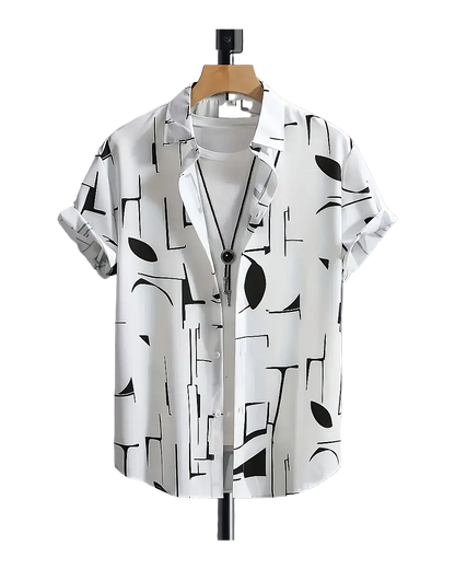 Geometric Print Casual Shirt