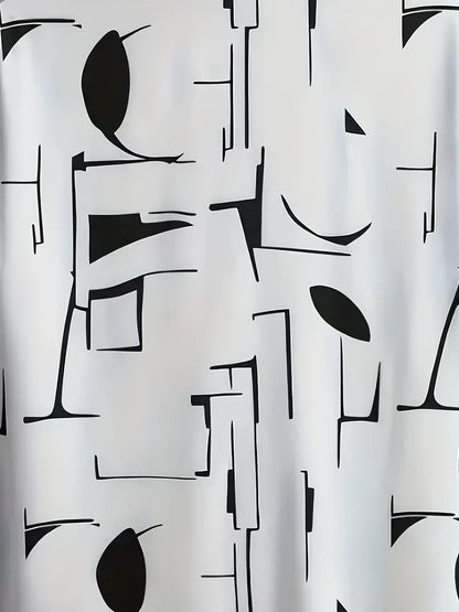 Geometric Print Casual Shirt