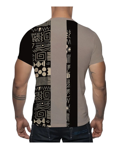 Monochromatic Tribal Stripe Tee