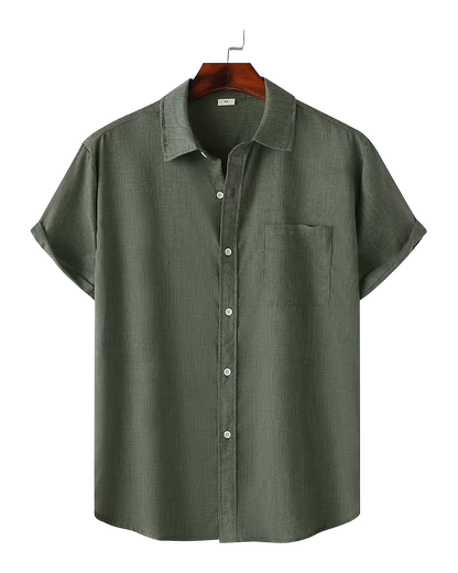 Relaxed Fit Short Sleeve Button Shirt