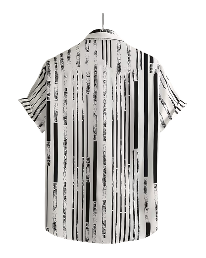 Abstract Stripe Casual Street Shirt