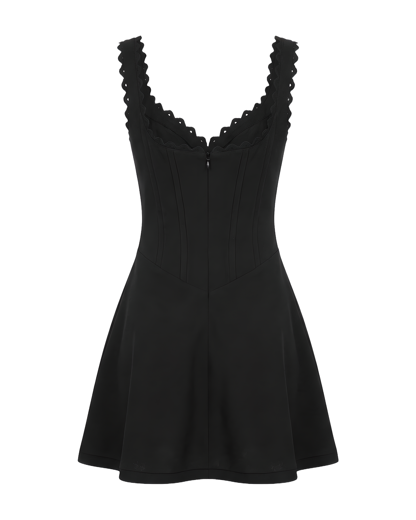 Scallop Strap Corset Mini Dress