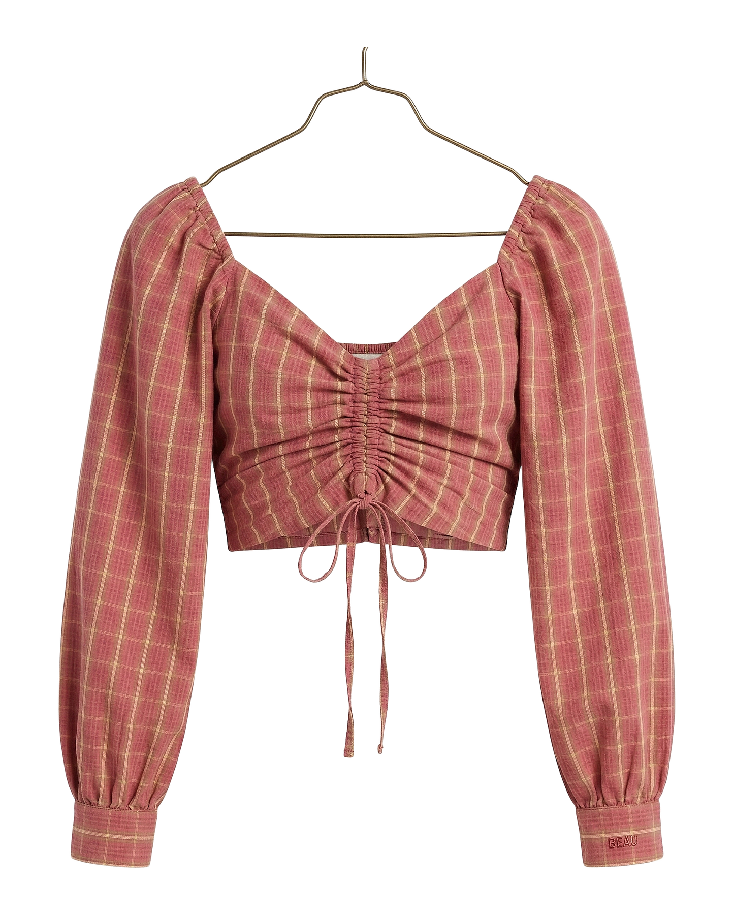 Striped Ruched Crop Top
