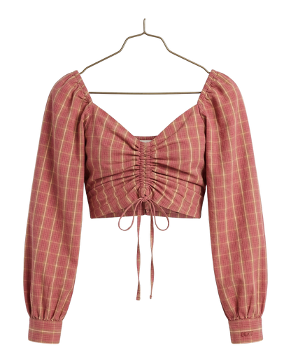 Striped Ruched Crop Top