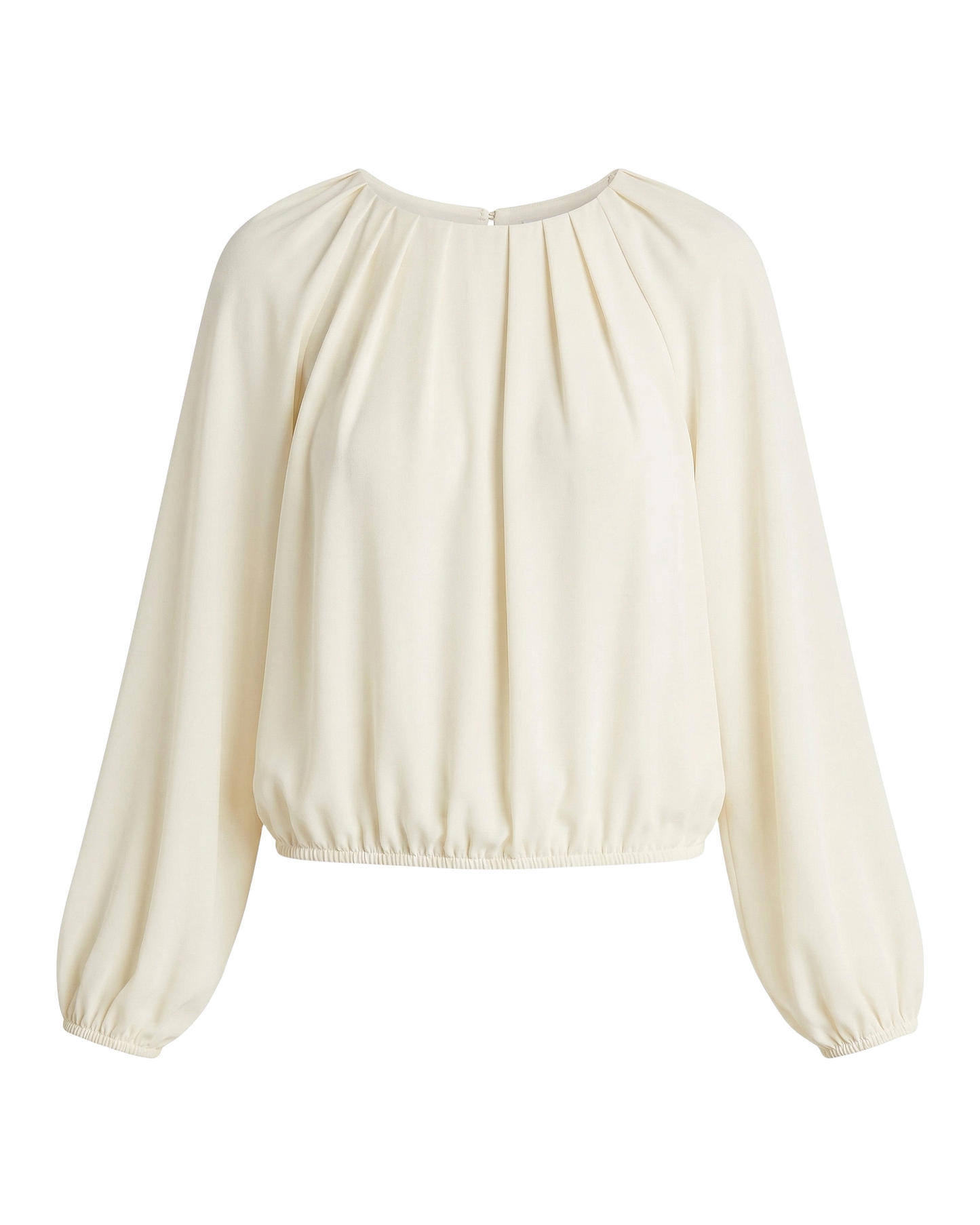Pleated Long Sleeve Top