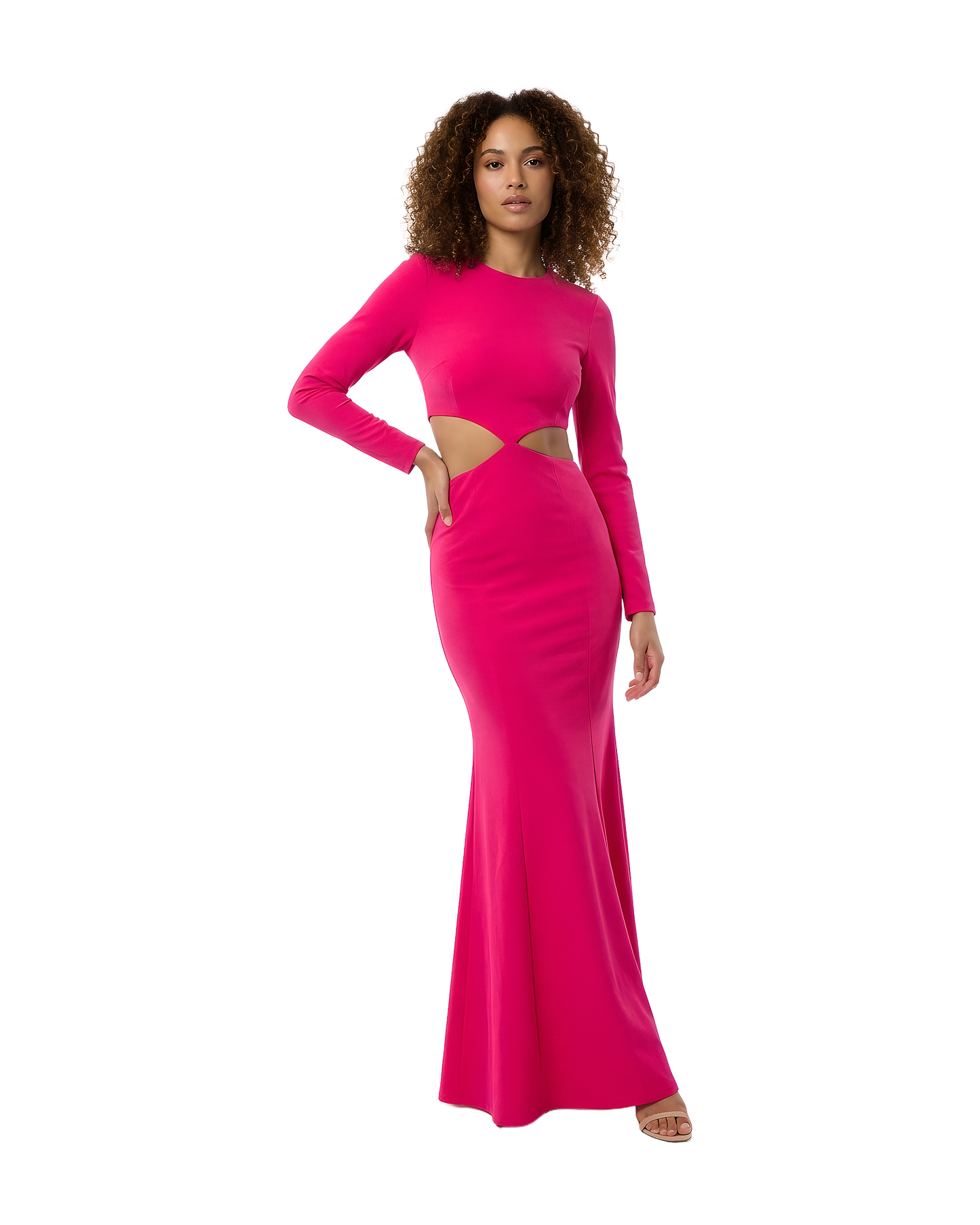 Cutout Waist Mermaid Maxi Dress