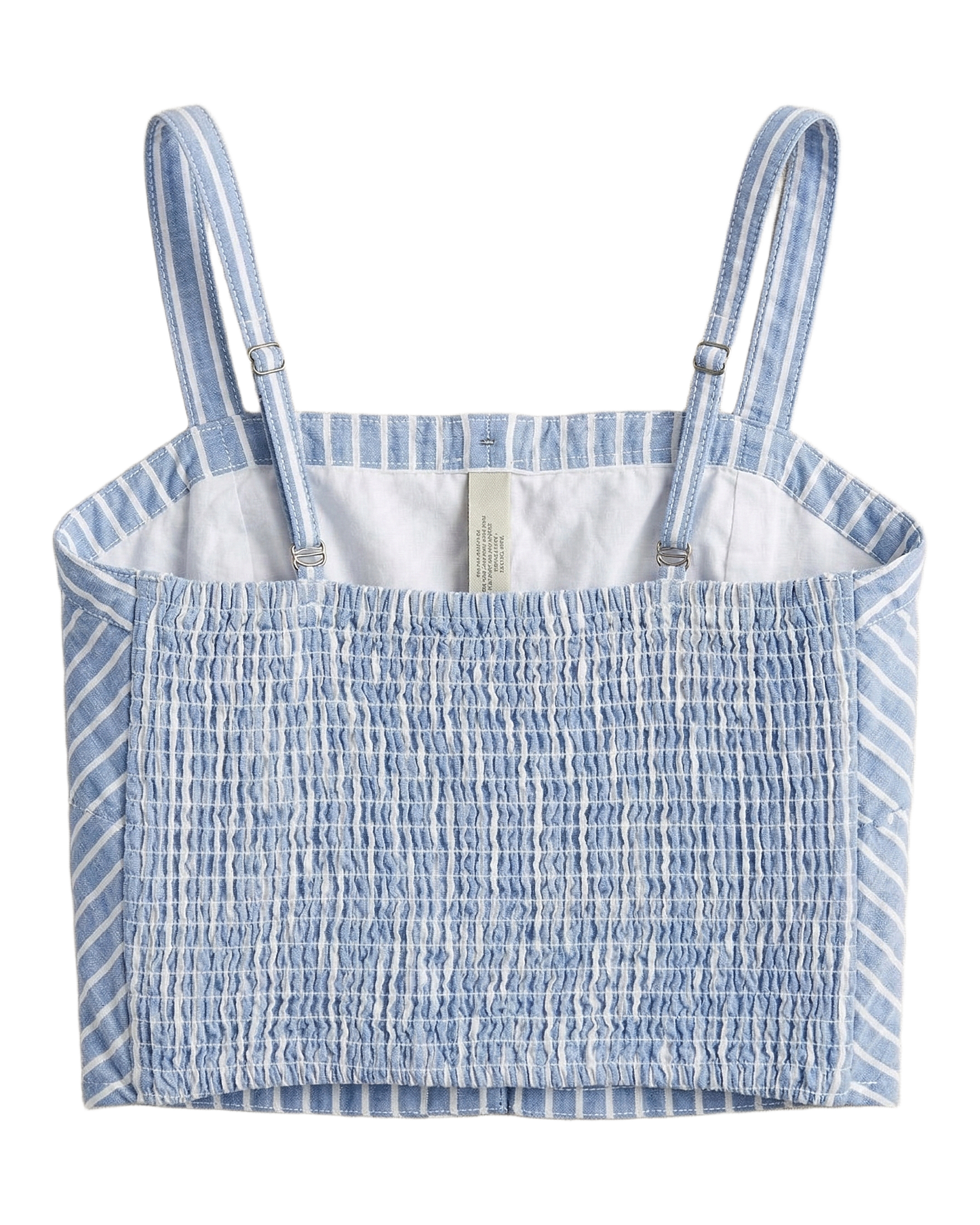 Blue Striped Corset Crop Top