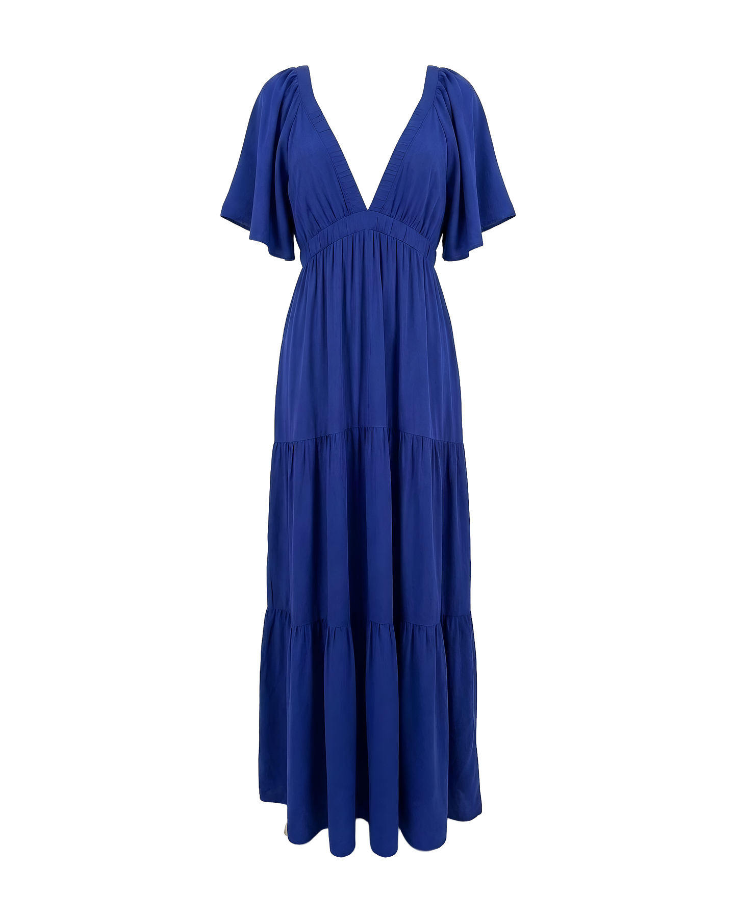 Deep V Tiered Maxi Dress