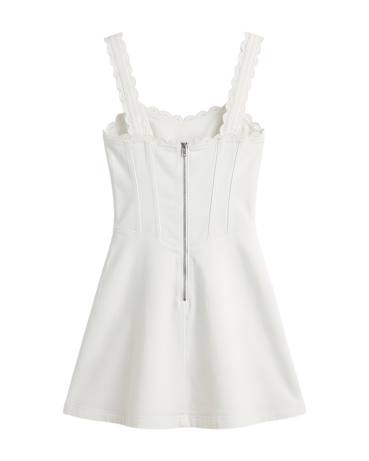 Scallop Strap Corset Mini Dress