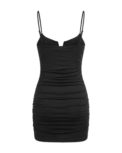 Deep Notch Bodycon Mini Dress