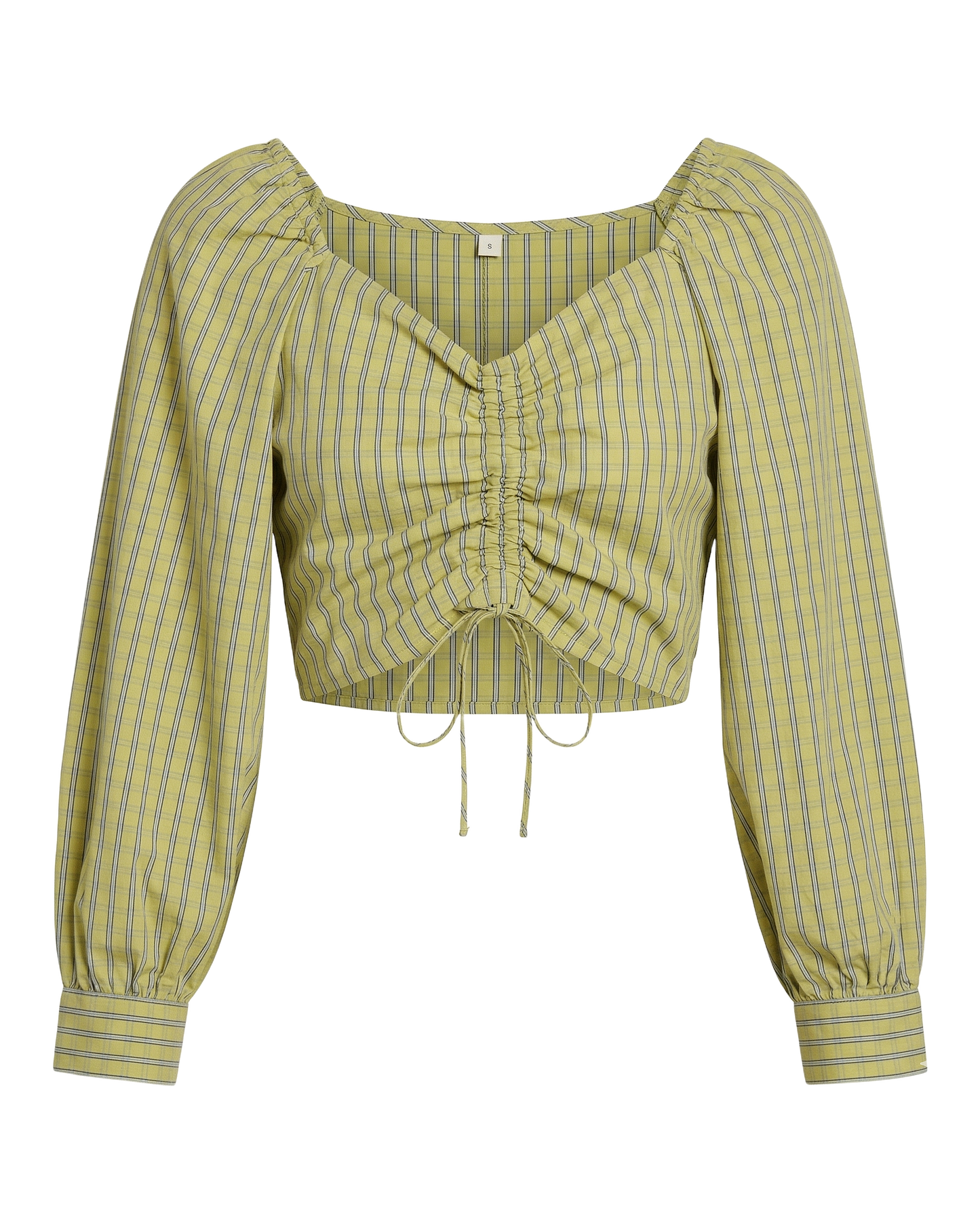 Striped Ruched Crop Top