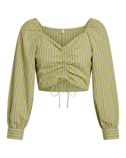 Striped Ruched Crop Top