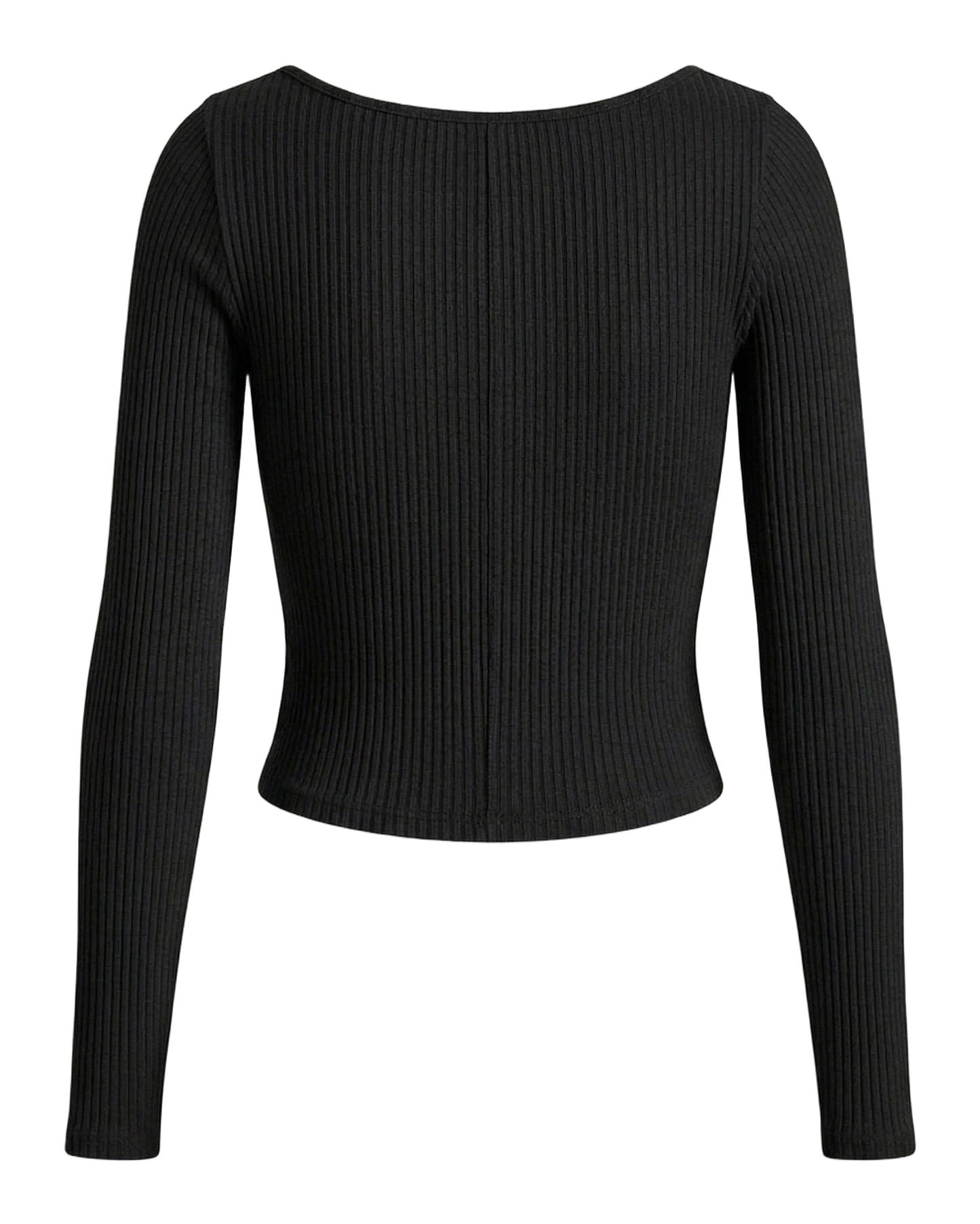 Ribbed Button Knit Crop Top