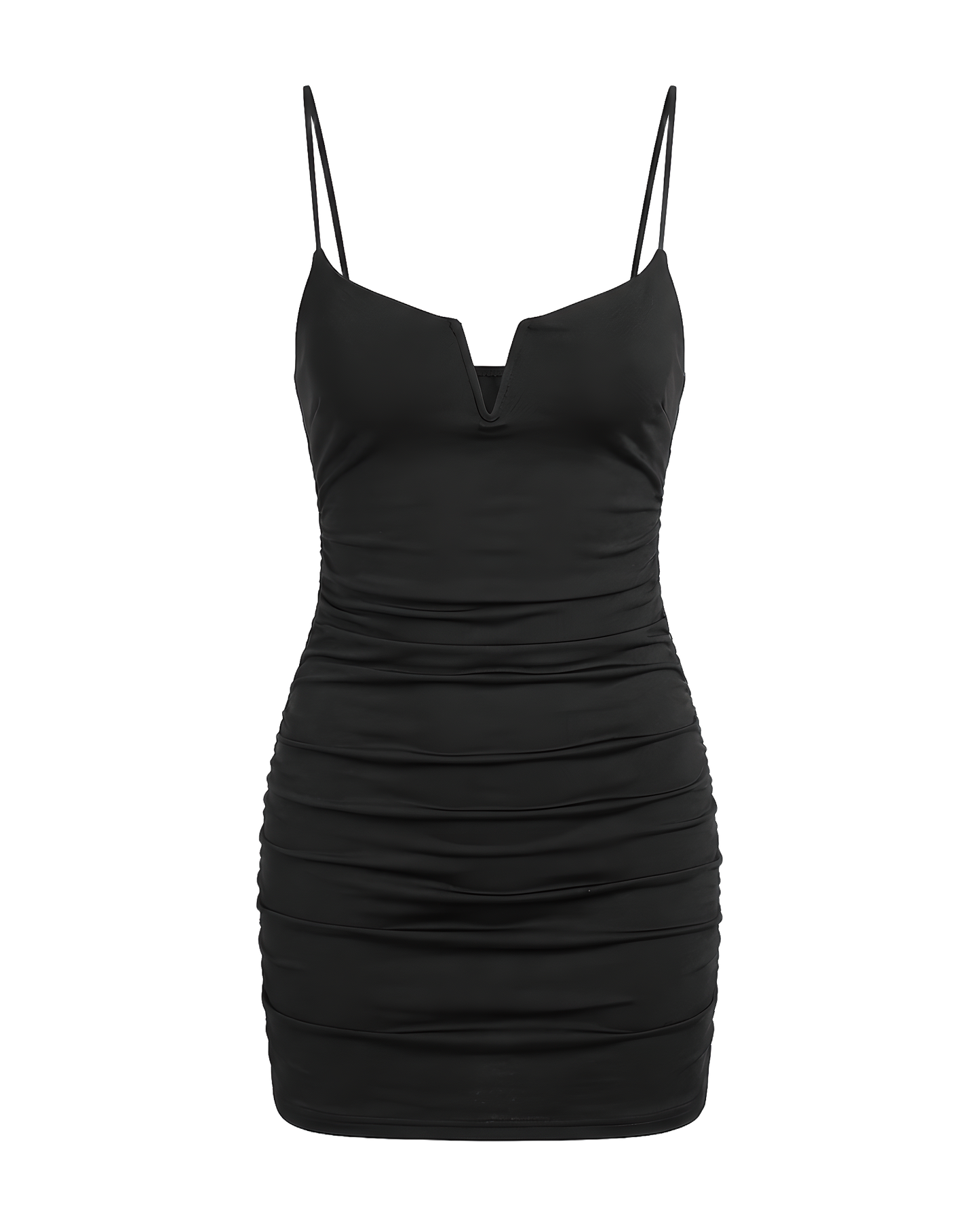 Deep Notch Bodycon Mini Dress