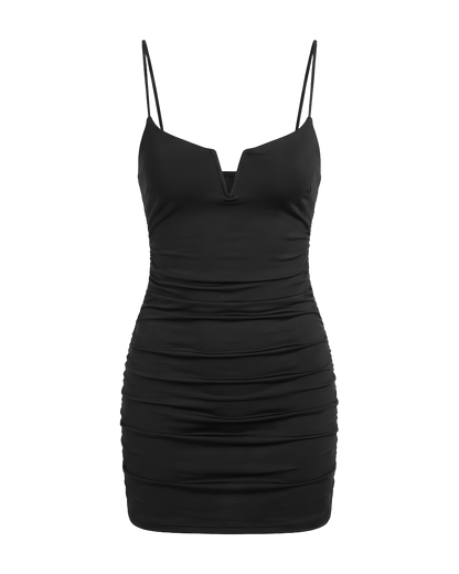 Deep Notch Bodycon Mini Dress