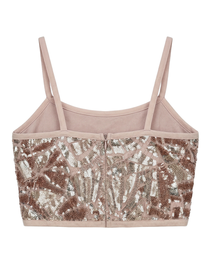 Sequin Crop Cami Top