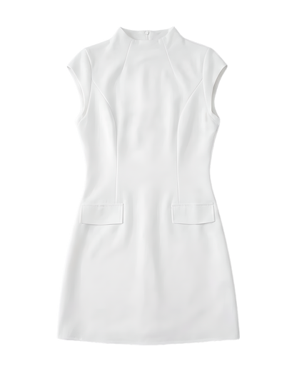Minimal Pocket Detail Mini Dress