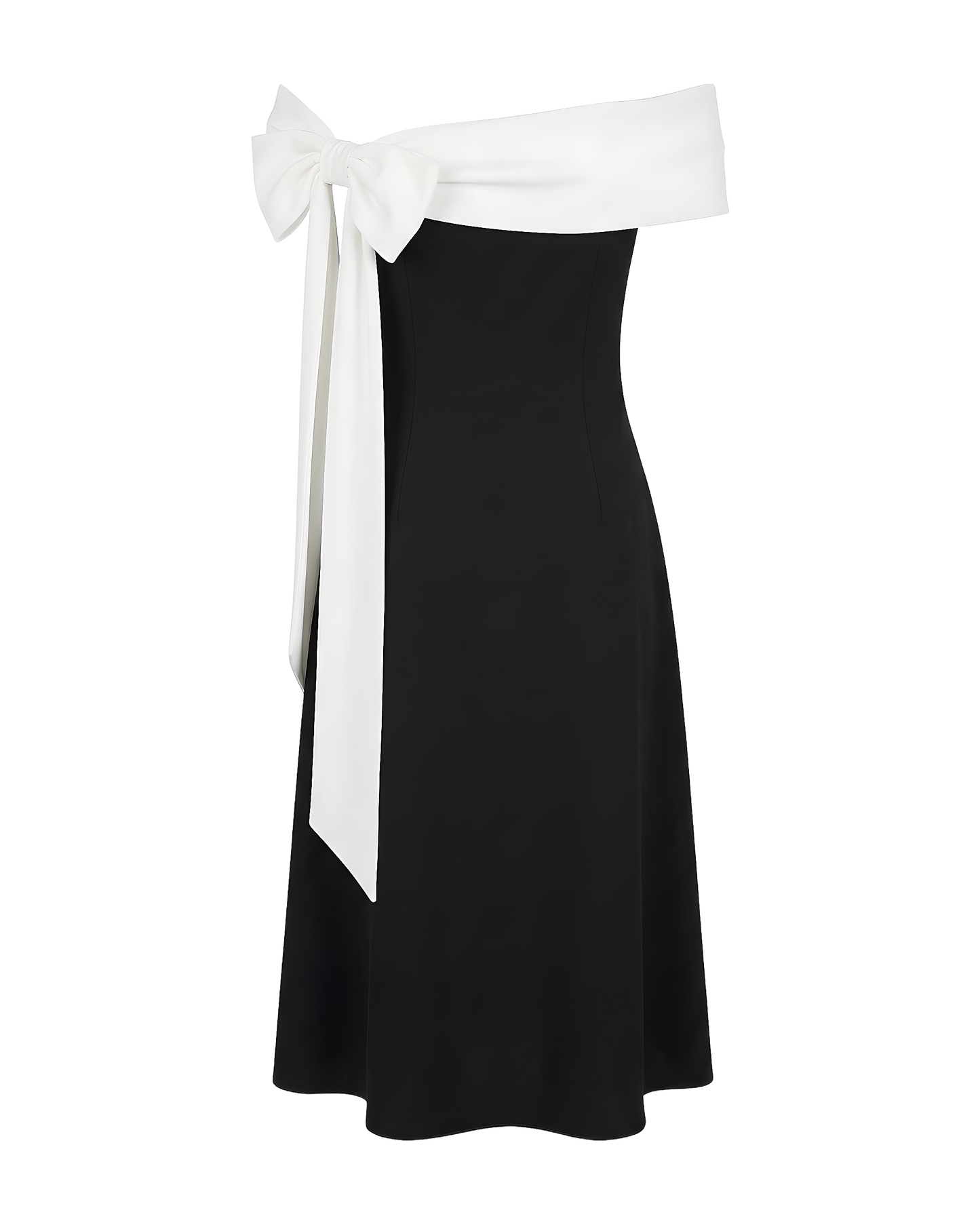 Off Shoulder Bow Evening Dress