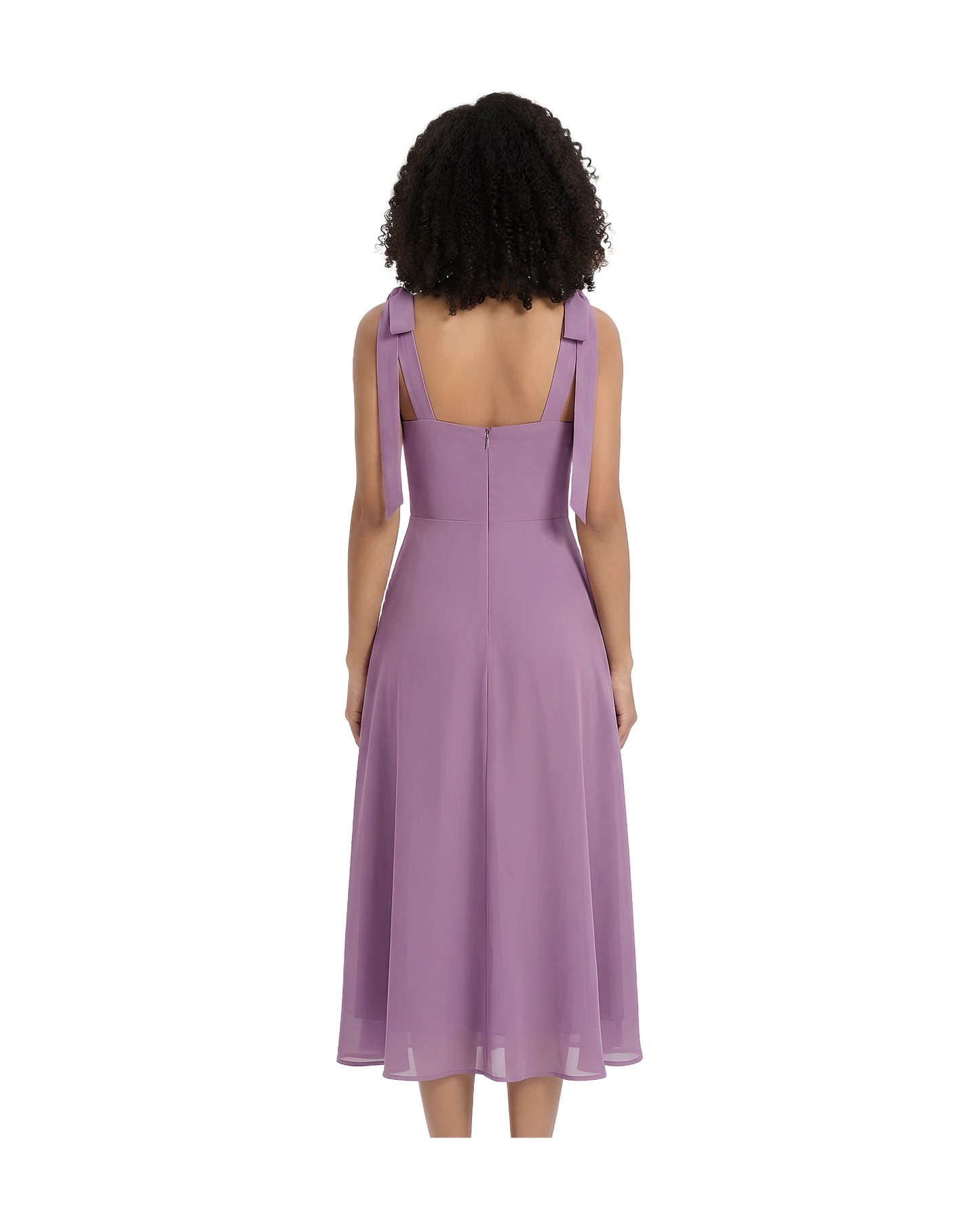 Tie Strap Sweetheart Midi Dress