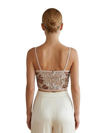 Sequin Crop Cami Top