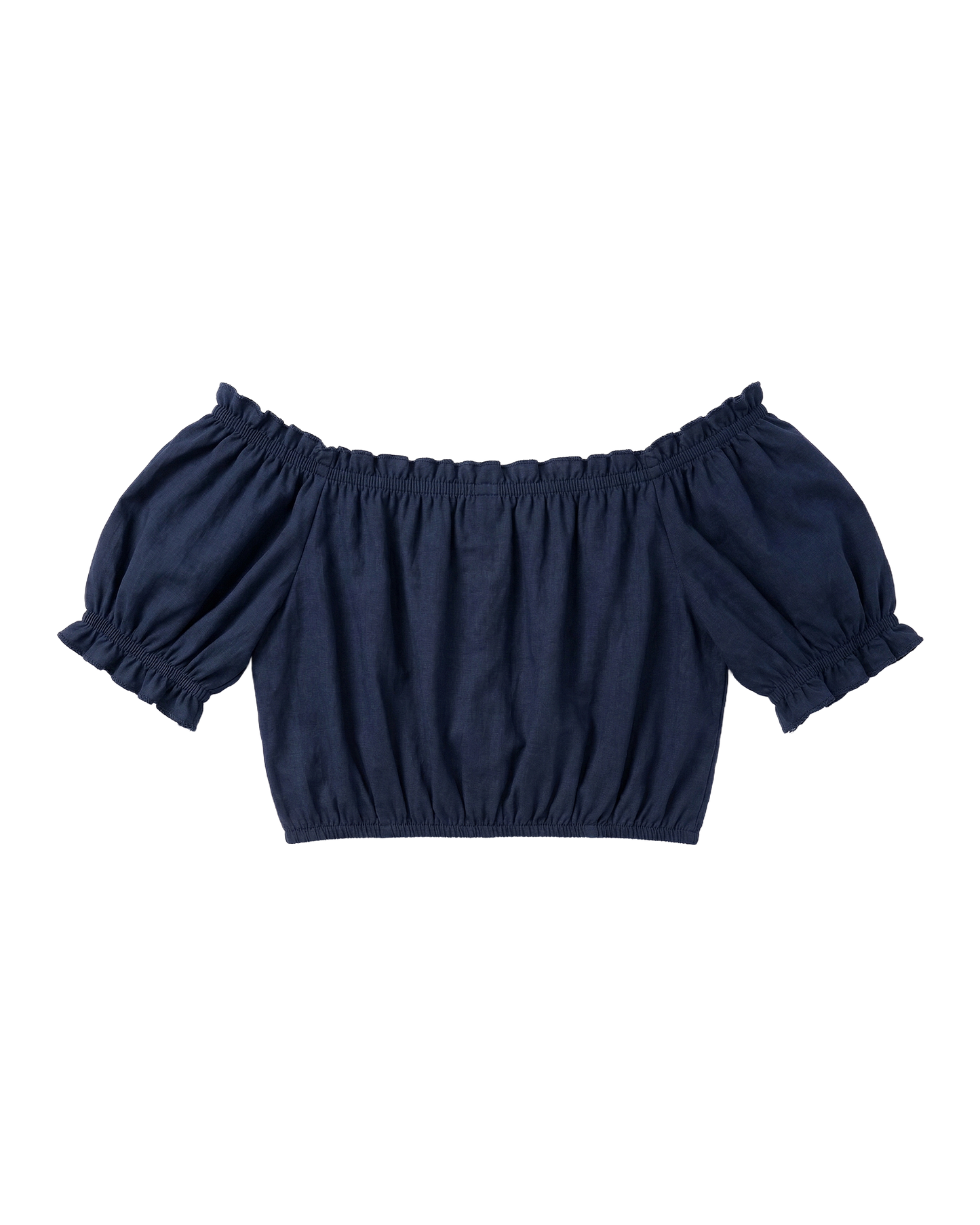 Off Shoulder Puff Sleeve Crop Top