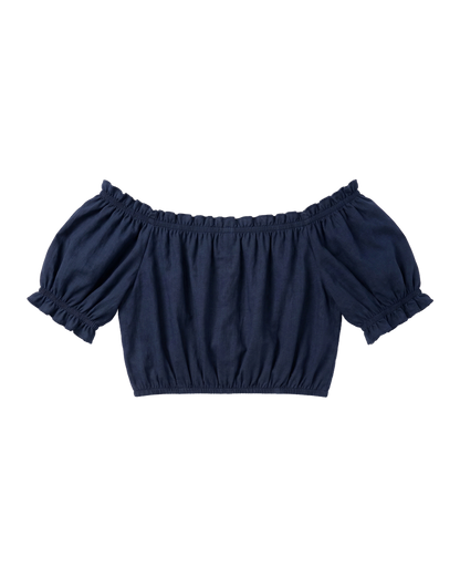 Off Shoulder Puff Sleeve Crop Top