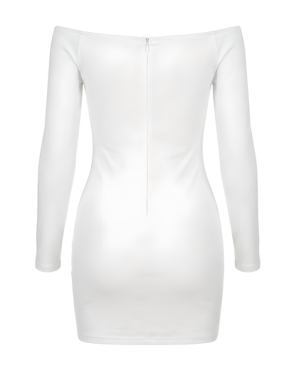 Off Shoulder Ruched Mini Dress